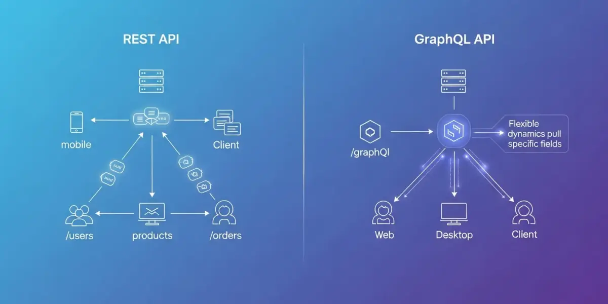 Featured image for GraphQL vs REST: Complete API Architecture Comparison for 2025