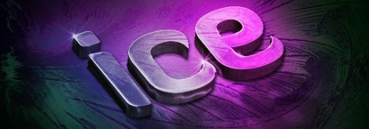 3D Ice Text Effect